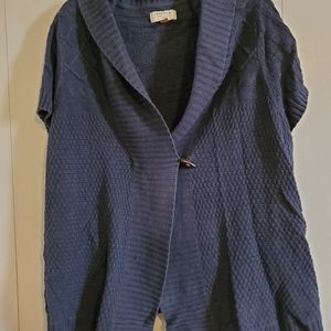 Navy short sleeve sweater